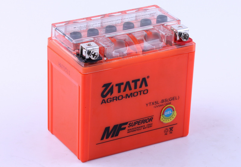 Акумулятор 5Аһ-YTX5L-BS OUTDO (гелевий, оранж.) 114*70*106mm 2019 р., фото 1