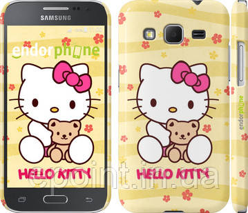 Чехол на Samsung Galaxy Core Prime G360H Hello kitty. Yellow "681c-76"