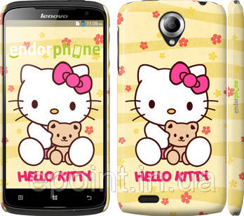 Чохол на Lenovo S820 Hello kitty. Yellow "681c-52"