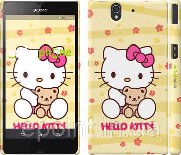 Чохол на Sony Xperia Z C6602 Hello kitty. Yellow "681c-40"