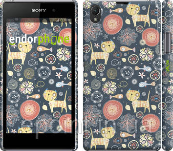 Чехол на Sony Xperia Z1 C6902 Котята v4 "1224c-38"