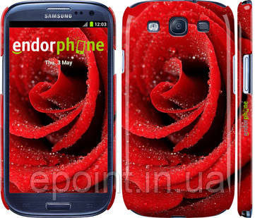 Чехол на Samsung Galaxy S3 Duos I9300i Красная роза "529c-50"