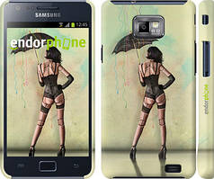 Чохол на Samsung Galaxy S2 Plus i9105 Дівчина з парасолькою "751c-71"