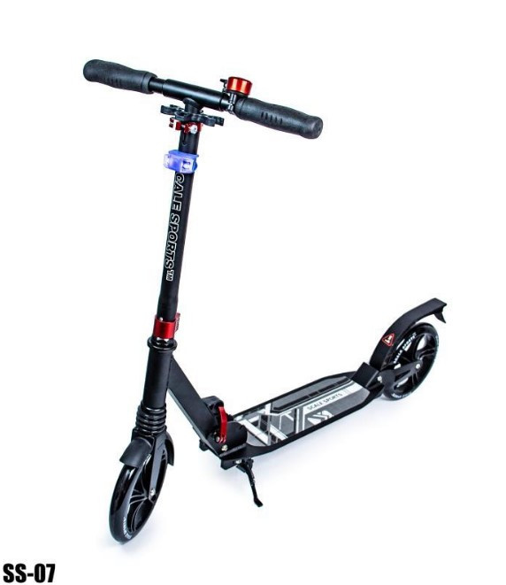 Самокат дитячий двоколісний для хлопчика дівчинки 7 8 9 років Scooter Scale Sports SS-07 чорний.