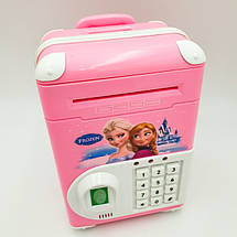 Скарбничка-сейф дитяча Холодне Серце з кодовим замком і відбитком пальця, фото 4