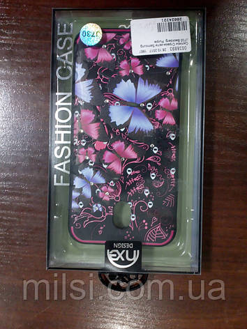 Накладка задня Samsung J730 стрази-квіти силікон Beckberg Pink, фото 1