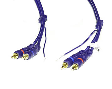Шнур 2шт.RCA - 2шт.RCA 5.0м, керування, синій, Goobay 50175