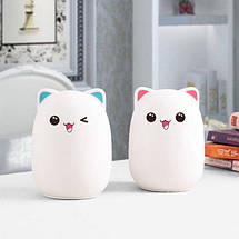 Силіконовий світильник-нічник дитячий Милий котик StreetGo, фото 5