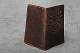 Обкладинка для паспорта, обкладинка з натуральної шкіри з тисненням "Мандала", фото 2