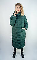Жіноча зимова куртка довга Delfy зелена