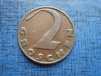 Монета 2 грошен Австрія 1930 1936 1935 три роки ціна за 1 монету