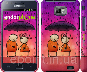 Чохол на Samsung Galaxy S2 Plus i9105 Любов під дощем "718c-71", фото 1