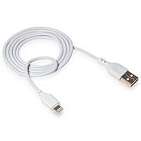 Кабель USB Cable XO NB103 2.1A Quick Charge Lightning 1m прорезиненный white