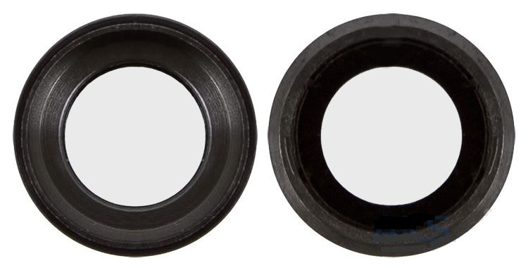 Скло Камери для Apple iPhone 6S з кільцем (Чорне), фото 1