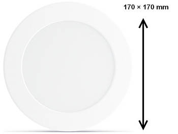 Світильник LED 12W 4500К 860Lm коло ECOSTRUM Загальний:170мм Врізний:160мм