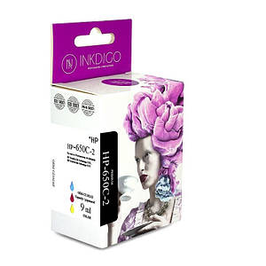 Сумісний картридж Inkdigo™ HP 650 Color (CZ102AE), чорнильний, кольоровий, 9ml, аналог HP 650 (CZ102A)