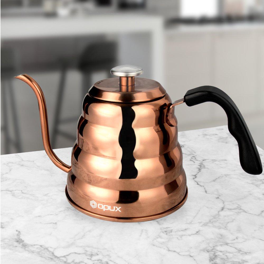 Чайник Opux Gold з термометром для кави, 1.2 л