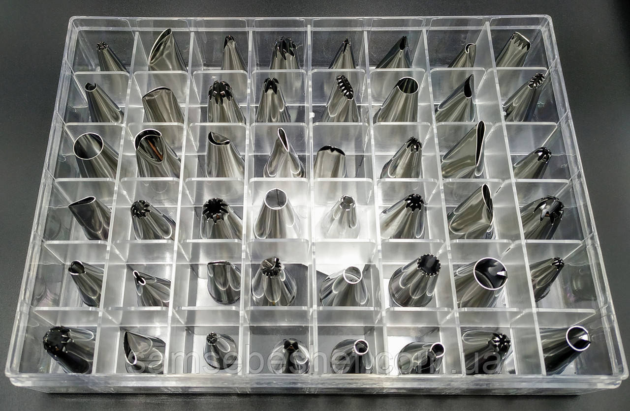 Набір кондитерських насадок для крему 48 штук, фото 1