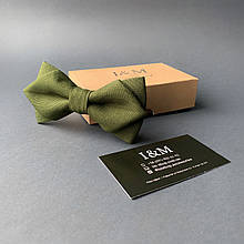 Краватка-метелик I&M Craft з гострими кінцями хакі (100168N)