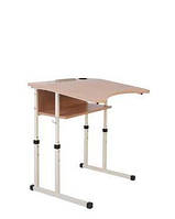 Парта для школяра E-175/1 PK U New NS одномісна регулюється по висоті каркас beige (ТМ Новий Стиль)