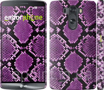 Чохол на LG G3 D855 Фіолетова шкіра змії "1005c-47", фото 1