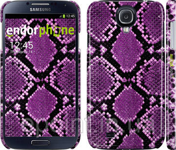 Чохол на Samsung Galaxy S4 i9500 Фіолетова шкіра змії "1005c-13"