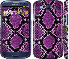 Чохол на Samsung Galaxy S3 Duos I9300i Фіолетова шкіра змії "1005c-50"