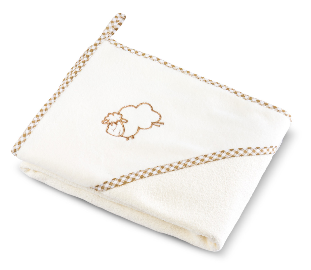 Дитячий махровий рушник з куточком Sensillo Sheep Beige