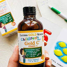 Рідкий вітамін C для дітей, з апельсиновим, California Gold Nutrition, children's Vitamin C 118 мл