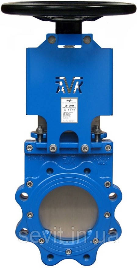 Засувка ножова (шиберна) AVK (Данія) серія 702/10 DN50 PN10/16 з невисувним штоком, арт. 702-050-10-134