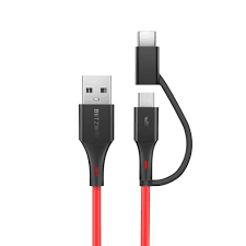 Кабель BW MT3 з адаптером Тип C-Micro USB