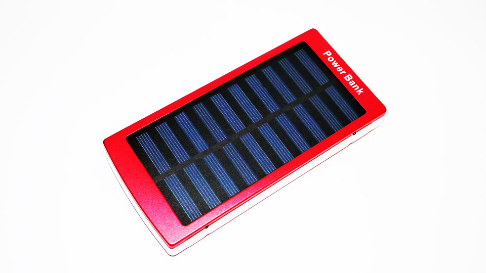 Power Bank Solar 30000 mAh c сонячною батареєю Big Червоний