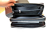 Шкіряний гаманець барсетка Toyota чоловічий гаманець на 2 змійки, чоловічі шкіряні сумки борсетку, фото 4
