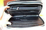 Шкіряний гаманець барсетка Toyota чоловічий гаманець на 2 змійки, чоловічі шкіряні сумки борсетку, фото 5