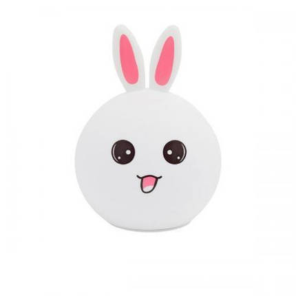 Силіконовий нічник Зайчик дитячий світильник, фото 1