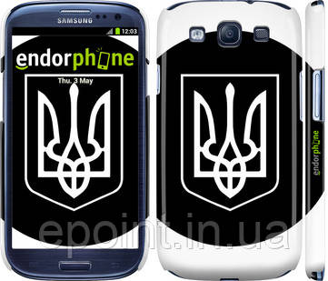 Чохол на Samsung Galaxy S3 Duos I9300i Герб України чорно-білий "878c-50", фото 1