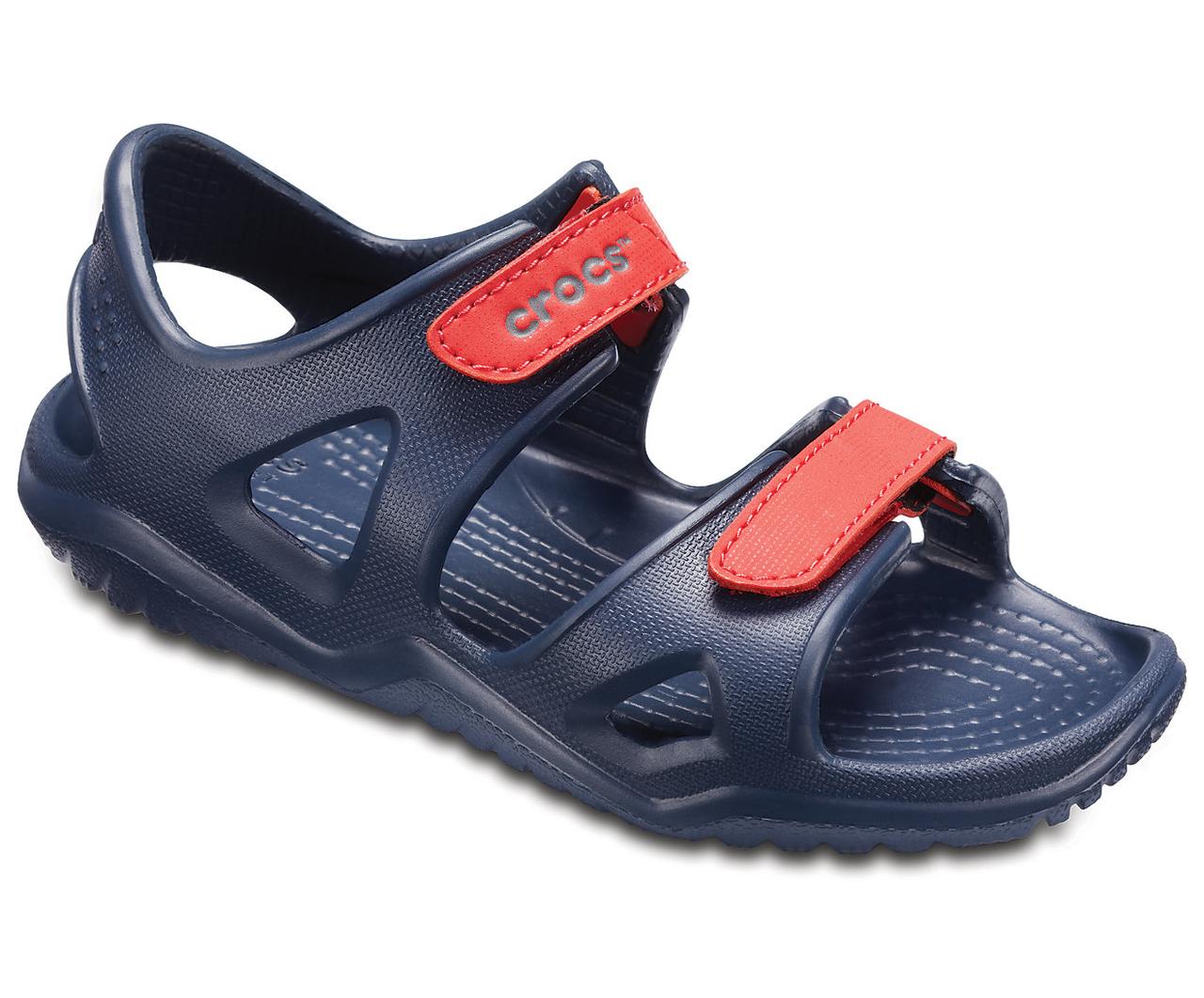 Босоніжки сандалії для хлопчика Крокси оригінал/Crocs Kids' Swiftwater River Sandal (204988), Темно-сині