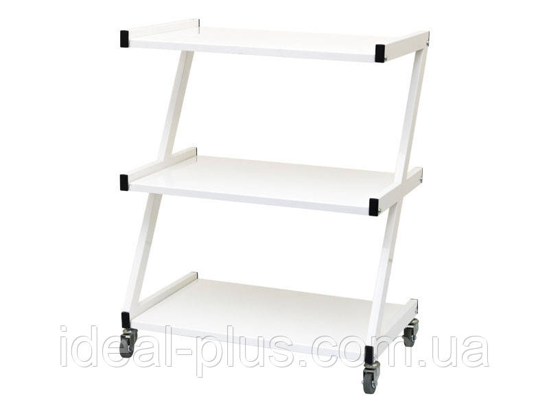 Візок косметологічний стоматологічний / маніпуляційний на 3 полиці модель 108 метал, фото 1