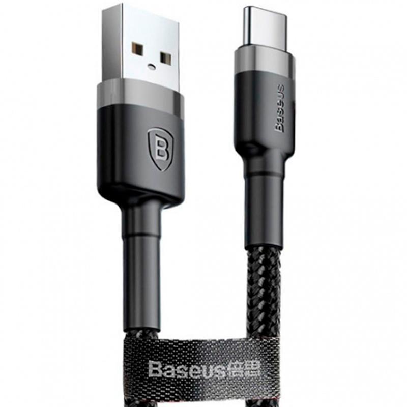 Кабель Baseus Cafule Cable USB to Type-C 3A 1m CATKLF-BG1 Black-Grey