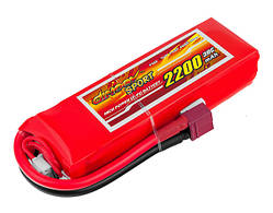 Акумулятор Dinogy Li-Pol 2200 mAh 11.1 V 3S 30C 22x36x110 мм T-Plug