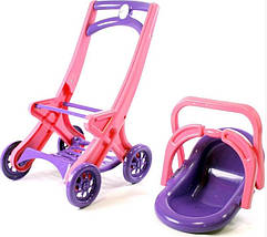 Пластикова коляска для ляльок Doloni Toys (0122/02) – стійка та стильна, фото 3