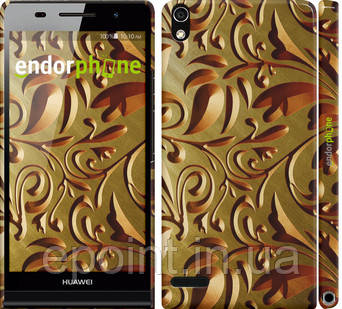 Чохол на Huawei Ascend P6 Золотий металевий візерунок "746c-39", фото 1