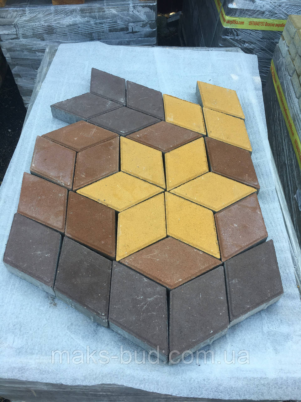 Тротуарна плитка Ромб 50 мм, 3D, фото 1