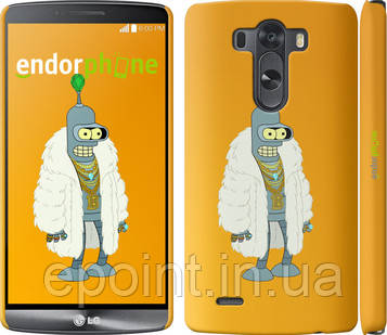 Чехол на LG G3 D855 Футурама. Бендер у шубі "664c-47"