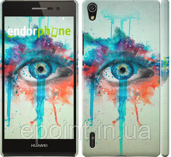Чехол на Huawei Ascend P7 Minimalistic Eyes "2866c-49", фото 1