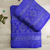 Набір махрових рушників лазня + обличчя синій, фото 3