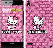 Чехол на Huawei Ascend P6 Hello kitty. Pink lace "680c-39"