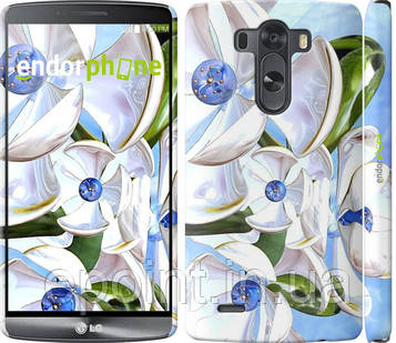 Чохол на LG G3 dual D856 Металеві квіти "1921c-56"
