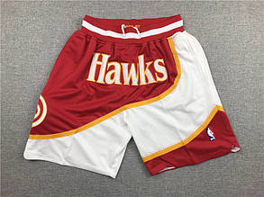 Червоні шорти Just Don команда Atlanta Hawks NBA Swingman shorts