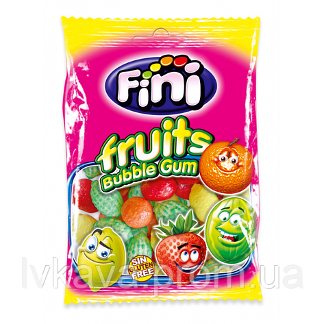 Жувальна гумка Fini fruits Bubble Gum, 90 гр, фото 2